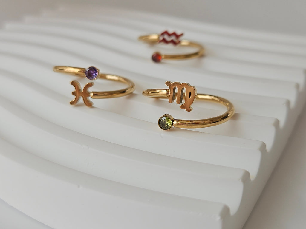 Zodiac Ring | Personalized Gold Zodiac Ring