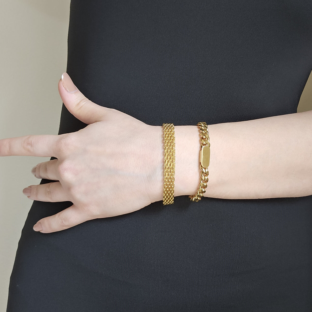Vintage Gold Mesh Bracelet | Elegant Classic Bracelet