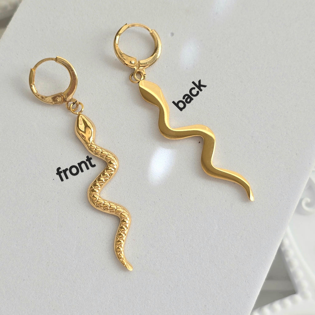 Long Snake Ring | Elegant Gold Snake Wrap Ring