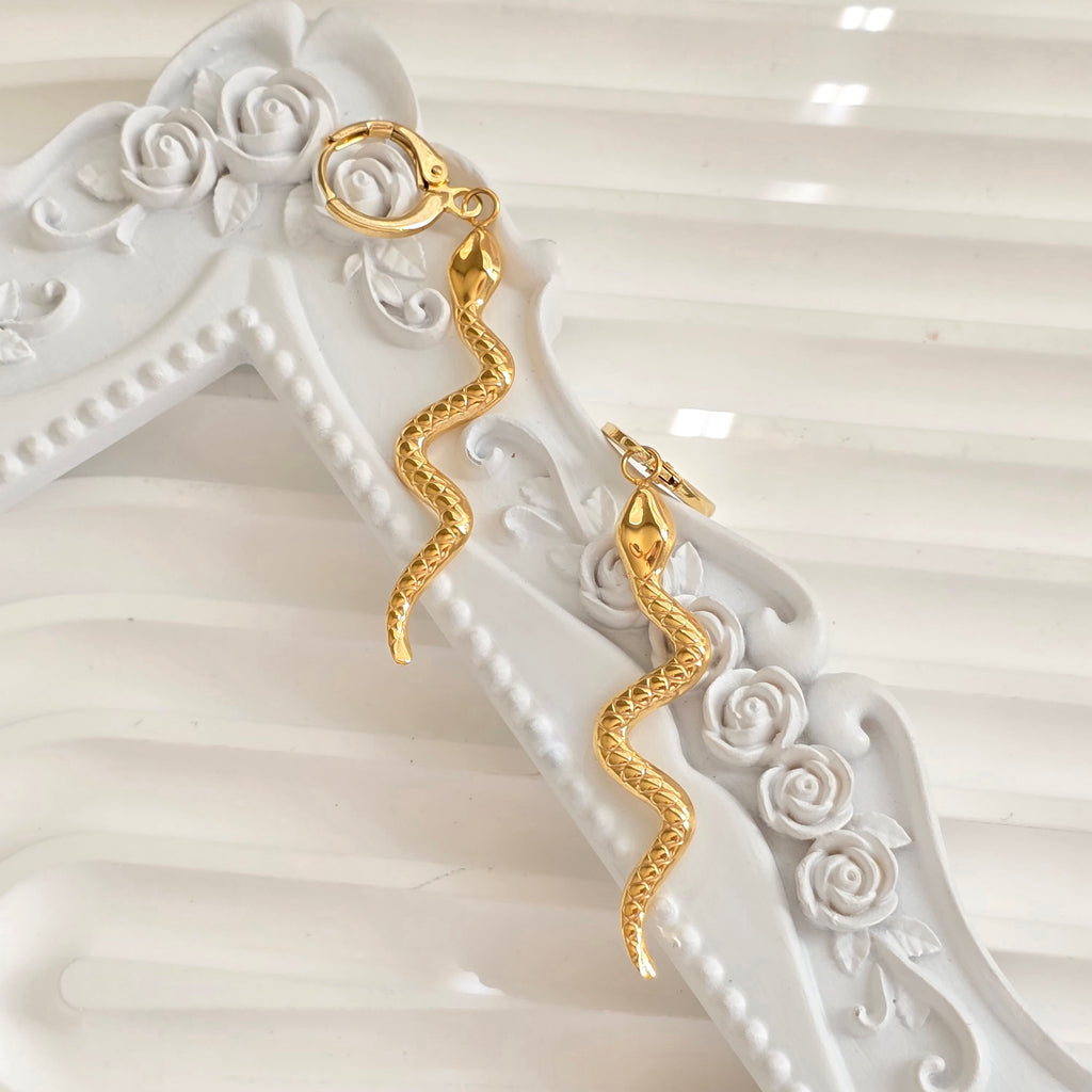 Long Snake Ring | Elegant Gold Snake Wrap Ring