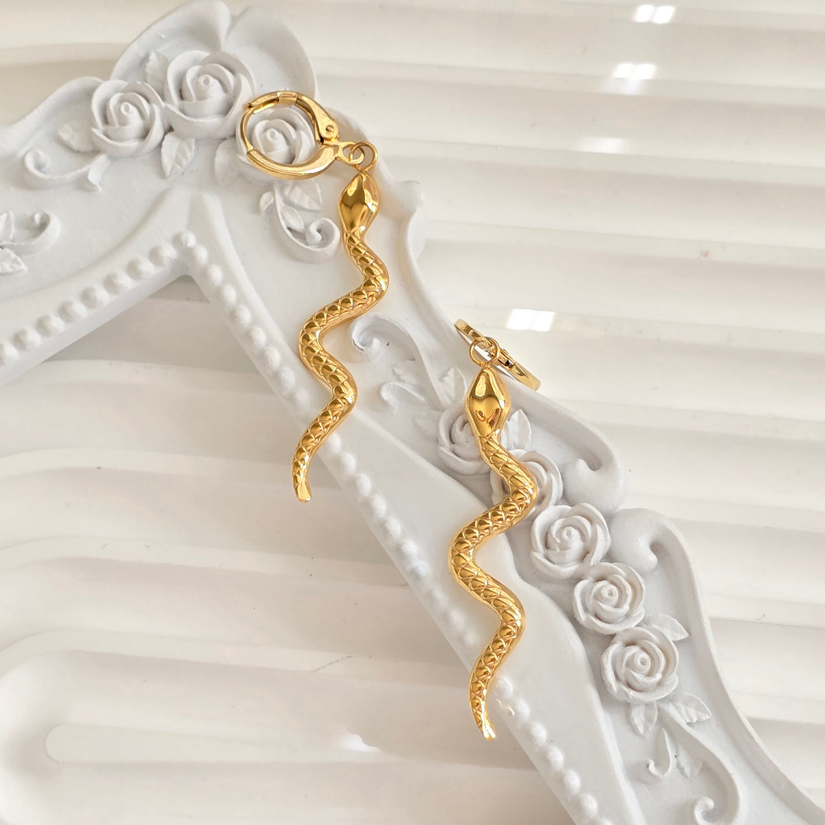 Long Snake Ring | Elegant Gold Snake Wrap Ring