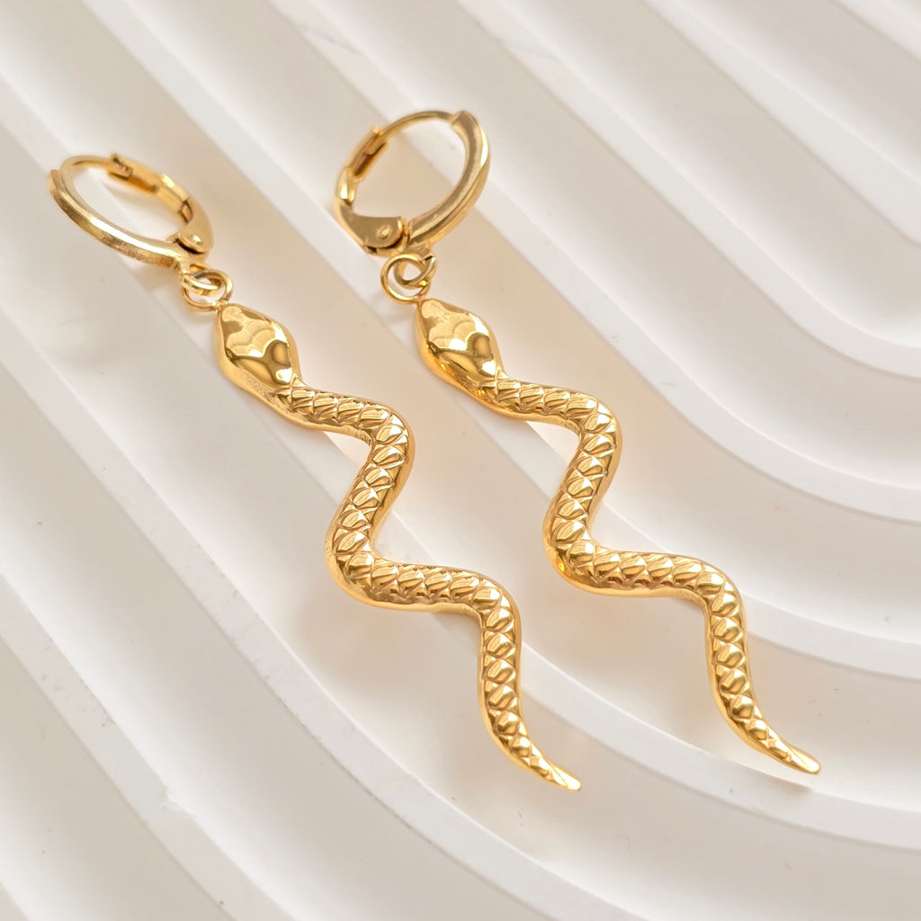 Long Snake Ring | Elegant Gold Snake Wrap Ring
