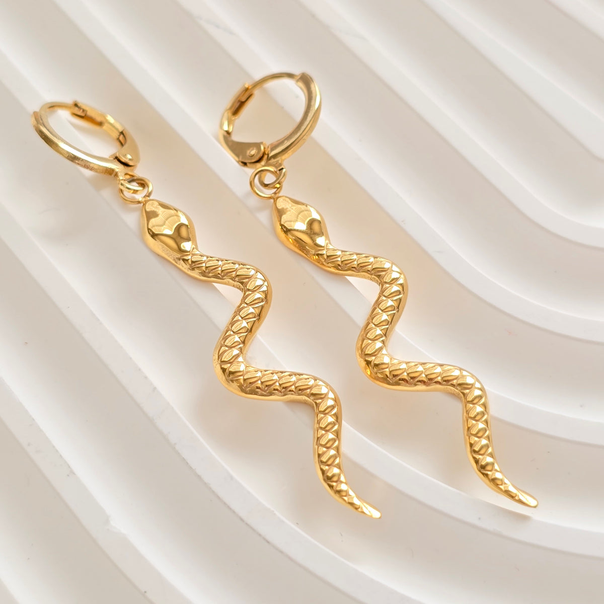 Long Snake Ring | Elegant Gold Snake Wrap Ring
