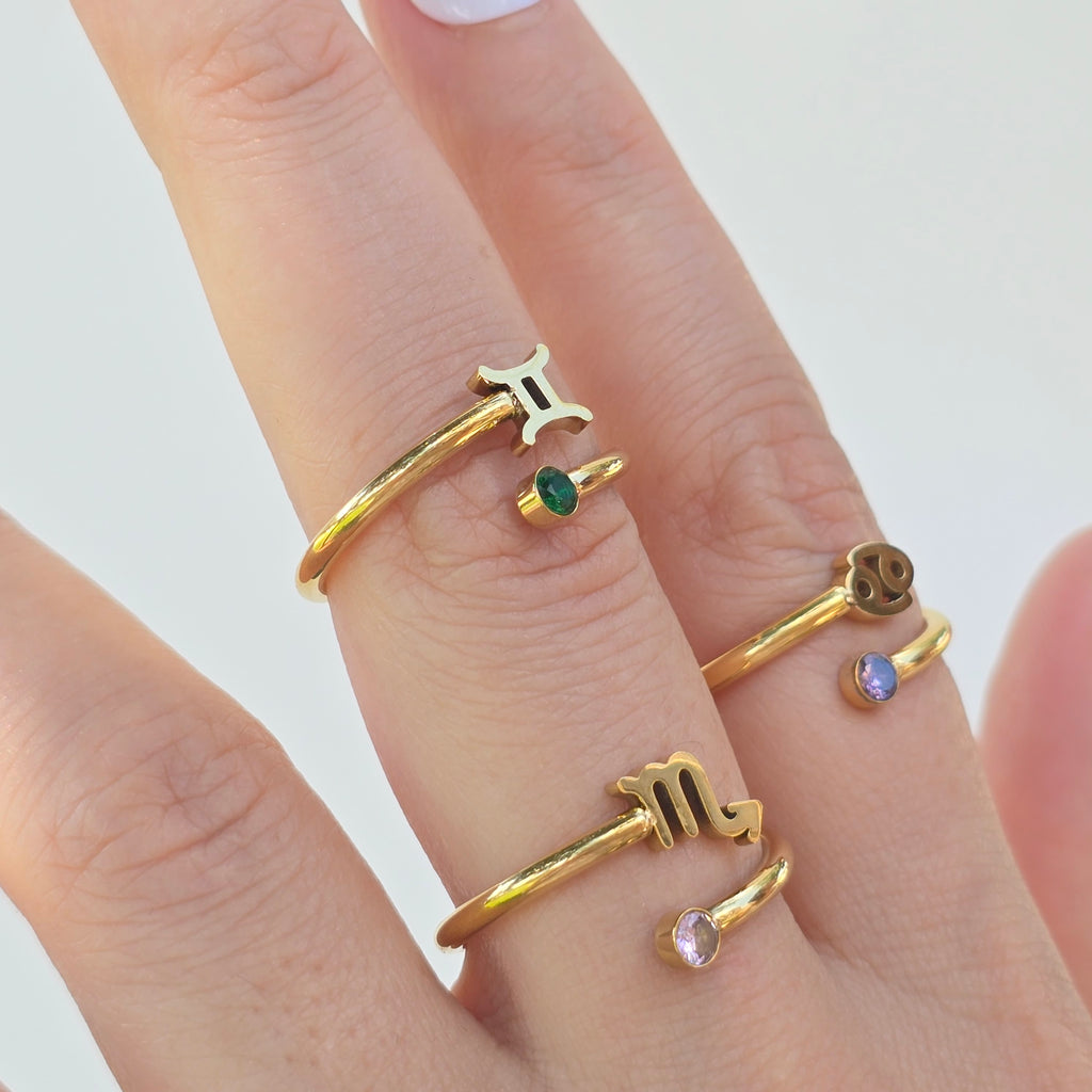 Zodiac Ring | Personalized Gold Zodiac Ring