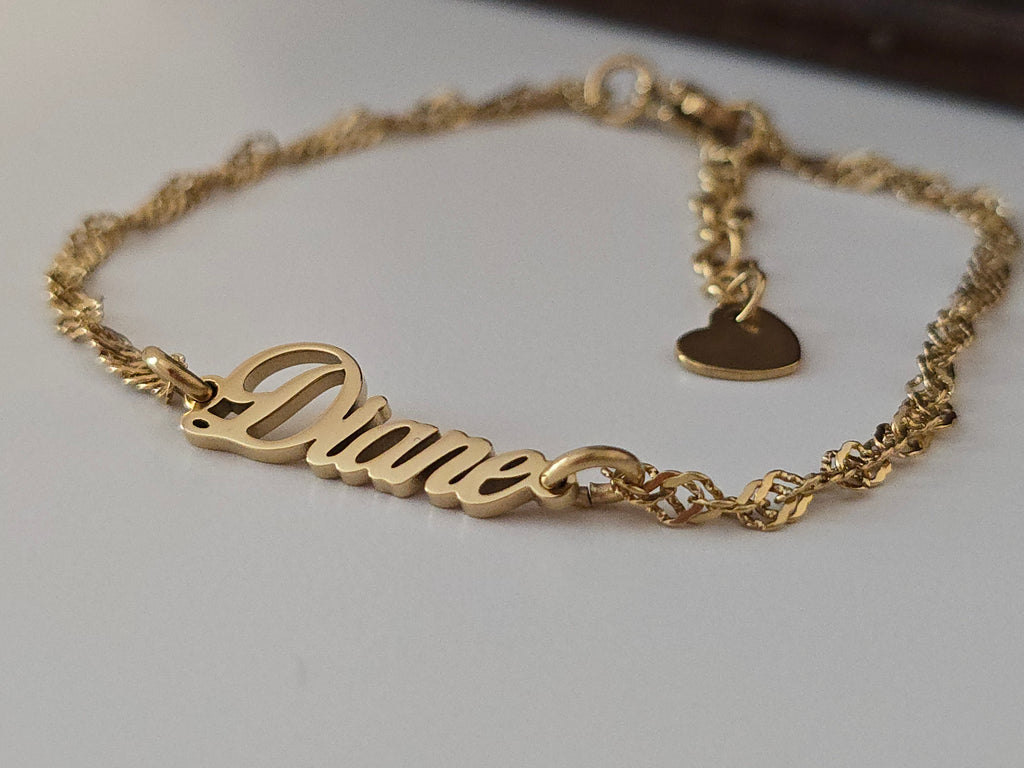 Old English Name Bracelet