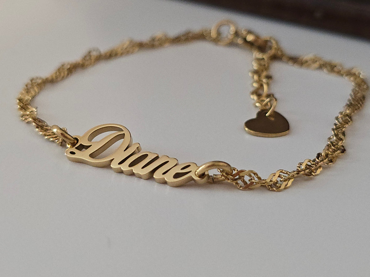 Old English Name Bracelet