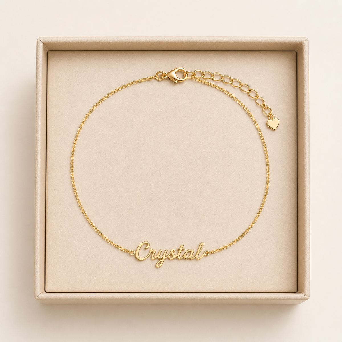 Personalized Name Anklet for Women – 18K Gold Filled Custom Anklet, Dainty Gold Ankle Bracelet, Waterproof Personalized Jewelry Gift