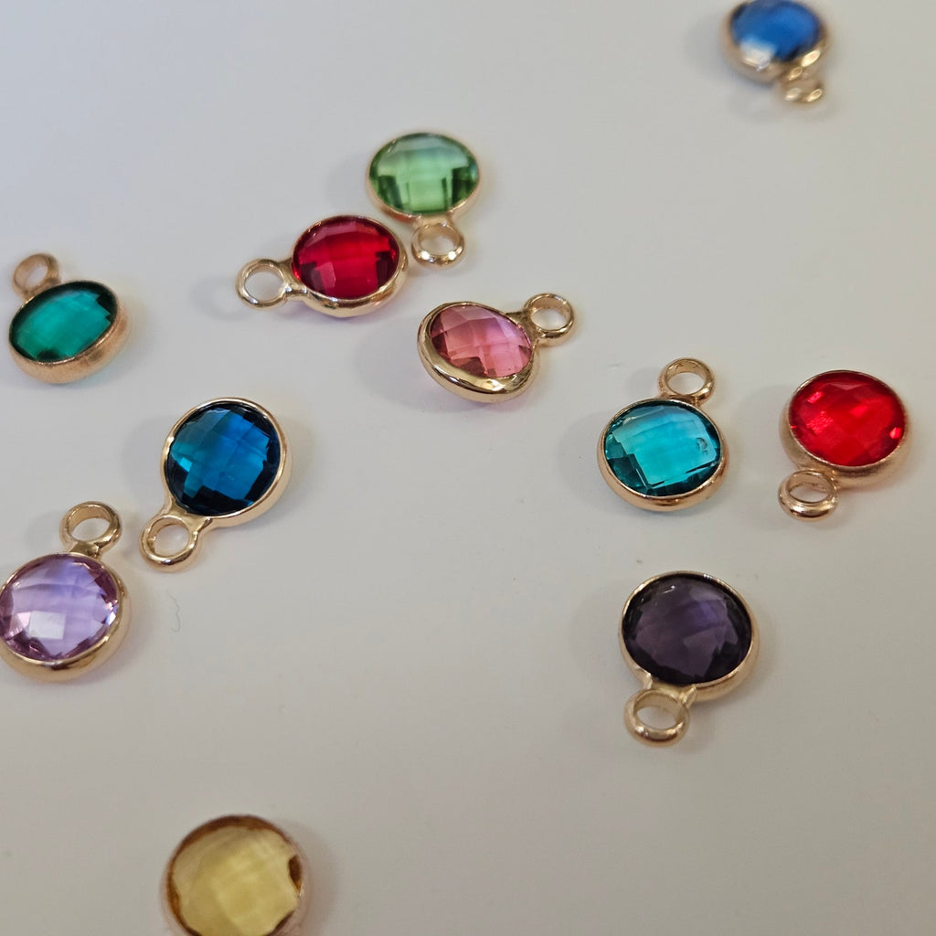 Birthstone Mini Add-On – Personalized Birth Month Charm – Small Birthstone Pendant – Custom Jewelry Add-On