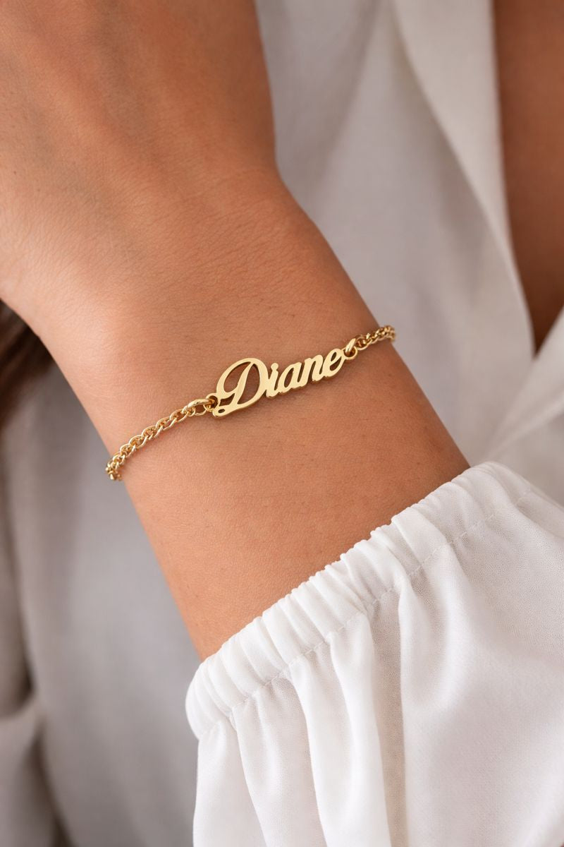 Old English Name Bracelet