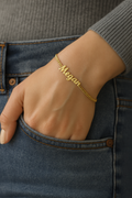 Name Bracelet: 18k Gold-Filled, Waterproof