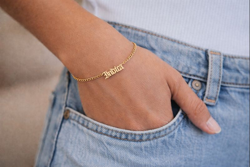 Old English Name Bracelet